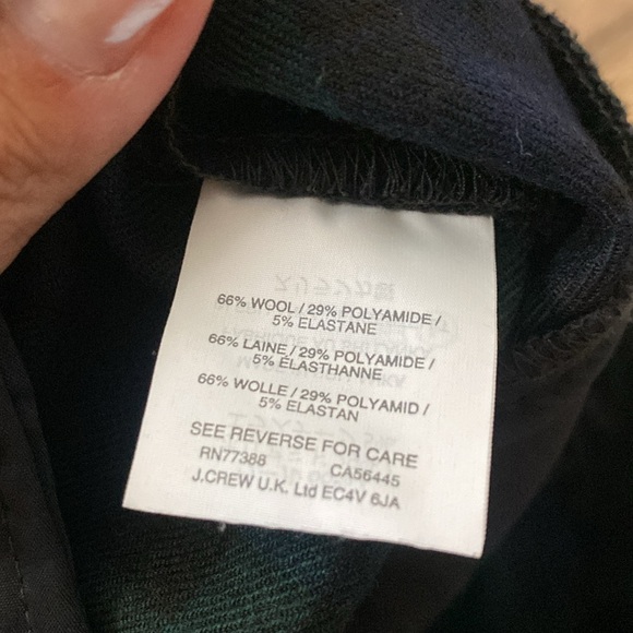 J. Crew Plaid Pants in Green and Blue - Picture 3 of 6